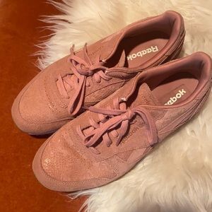 Reebok Pink Classic Sneakers Size 10